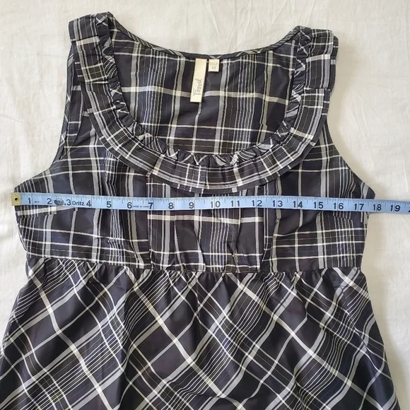 WOMEN'S Fossil Silk Top Shirt Sz M Scoop Neck Ruffle Detail Side Zip - Picture 7 of 12